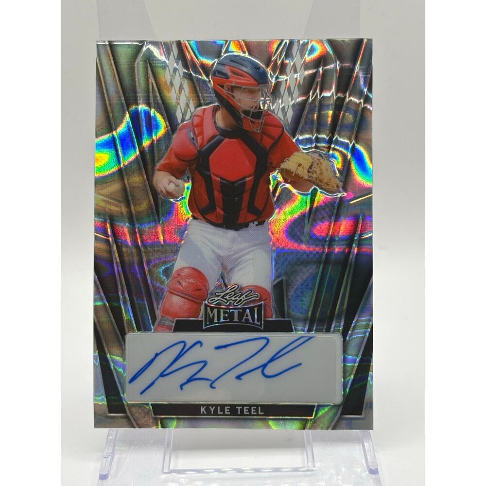 2024 Leaf Metal Baseball Kyle Teel Silver Lava Refractor Auto 5/25 SP White Sox